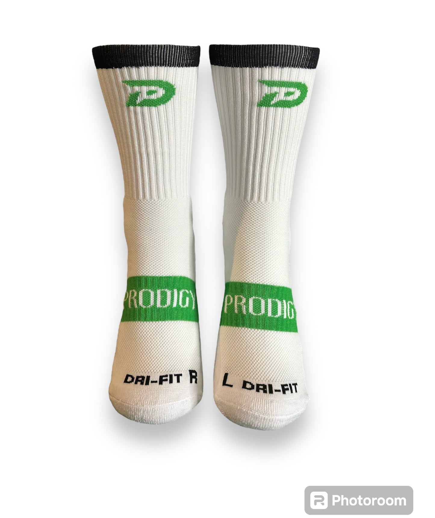 PRODIGY GRIP SOCKS PRO- GREEN/WHITE