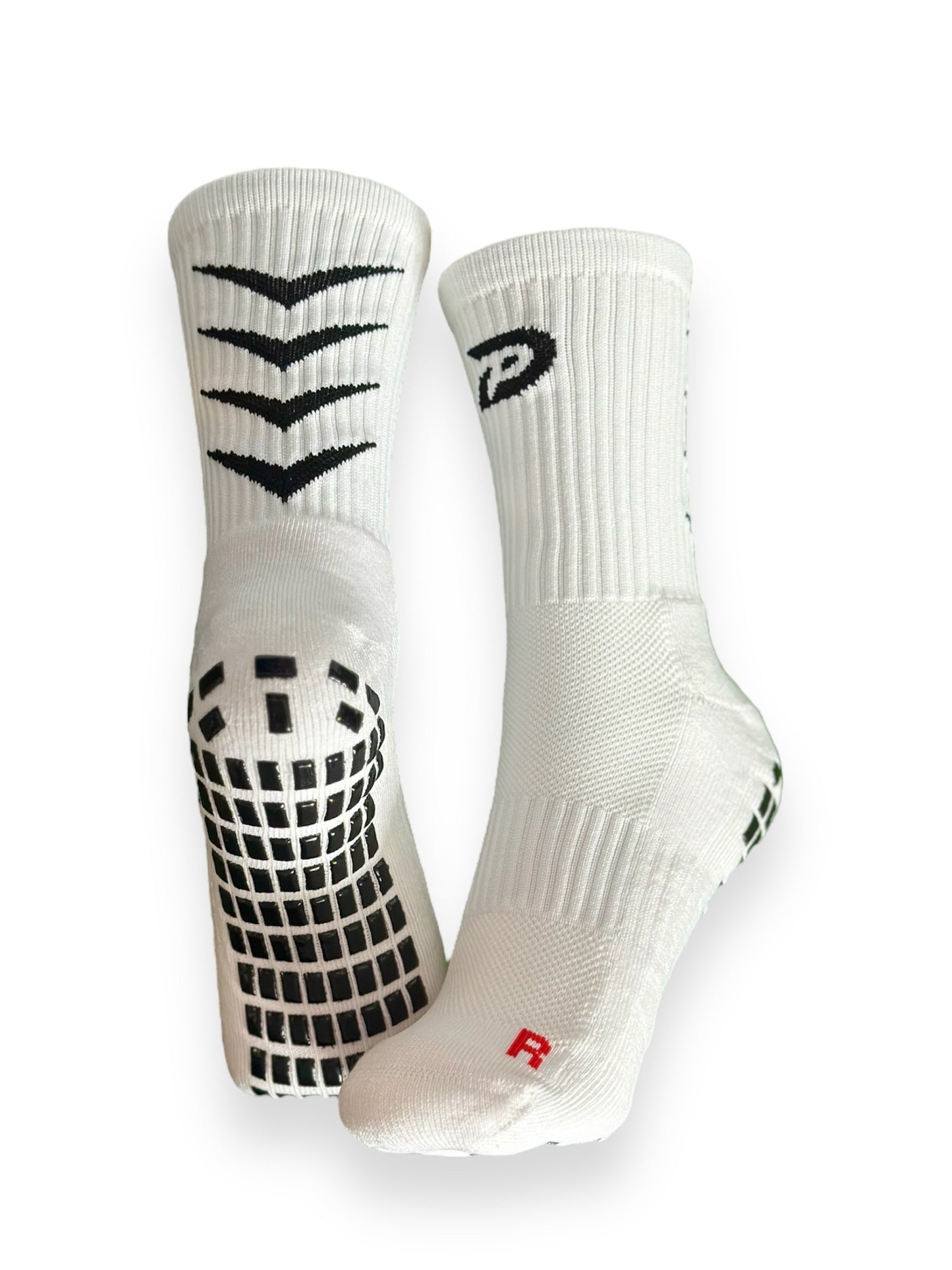 PRODIGY CLASSIC WHITE CREW LENGTH GRIP SOCKS