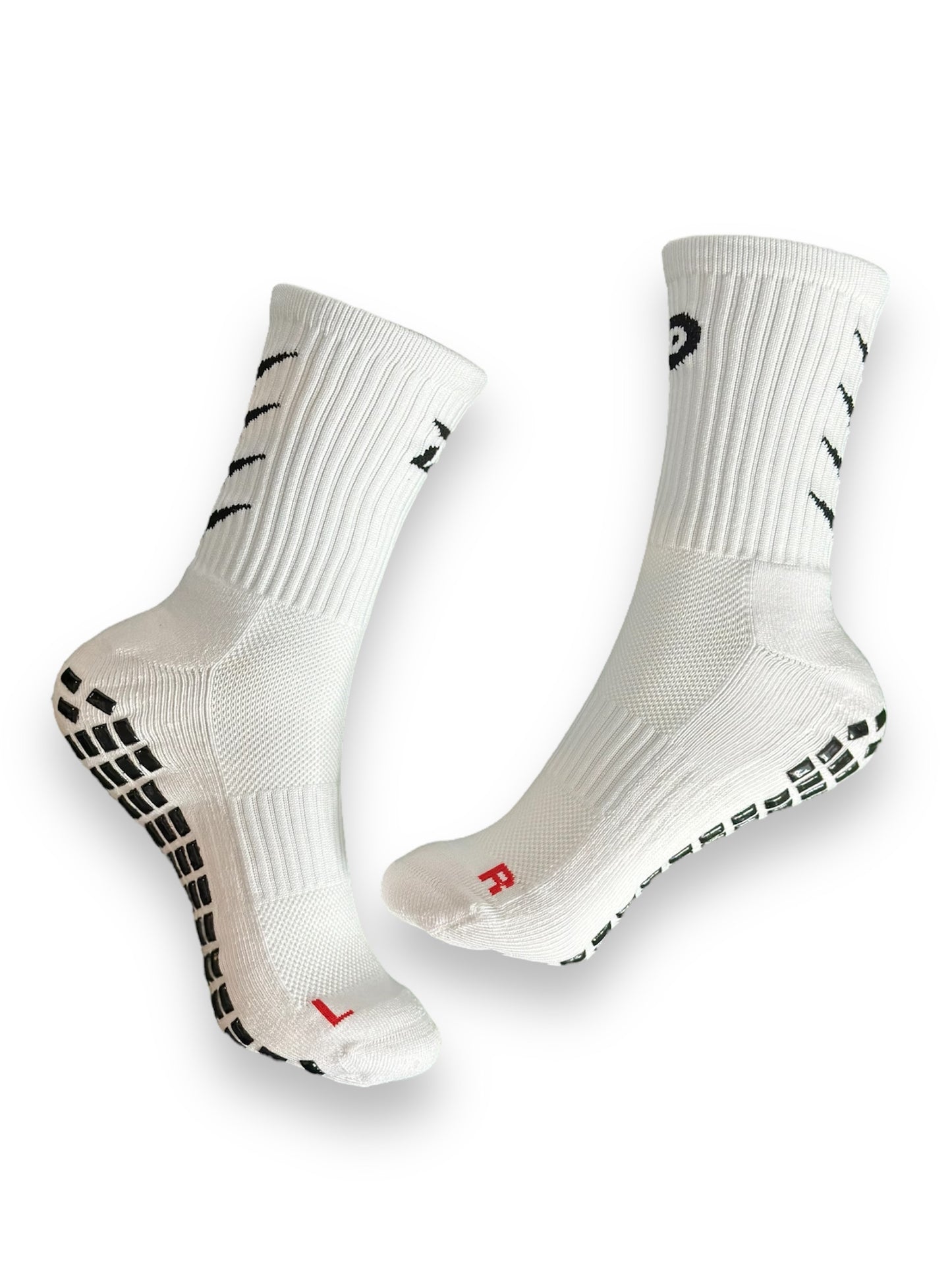 PRODIGY CLASSIC WHITE CREW LENGTH GRIP SOCKS