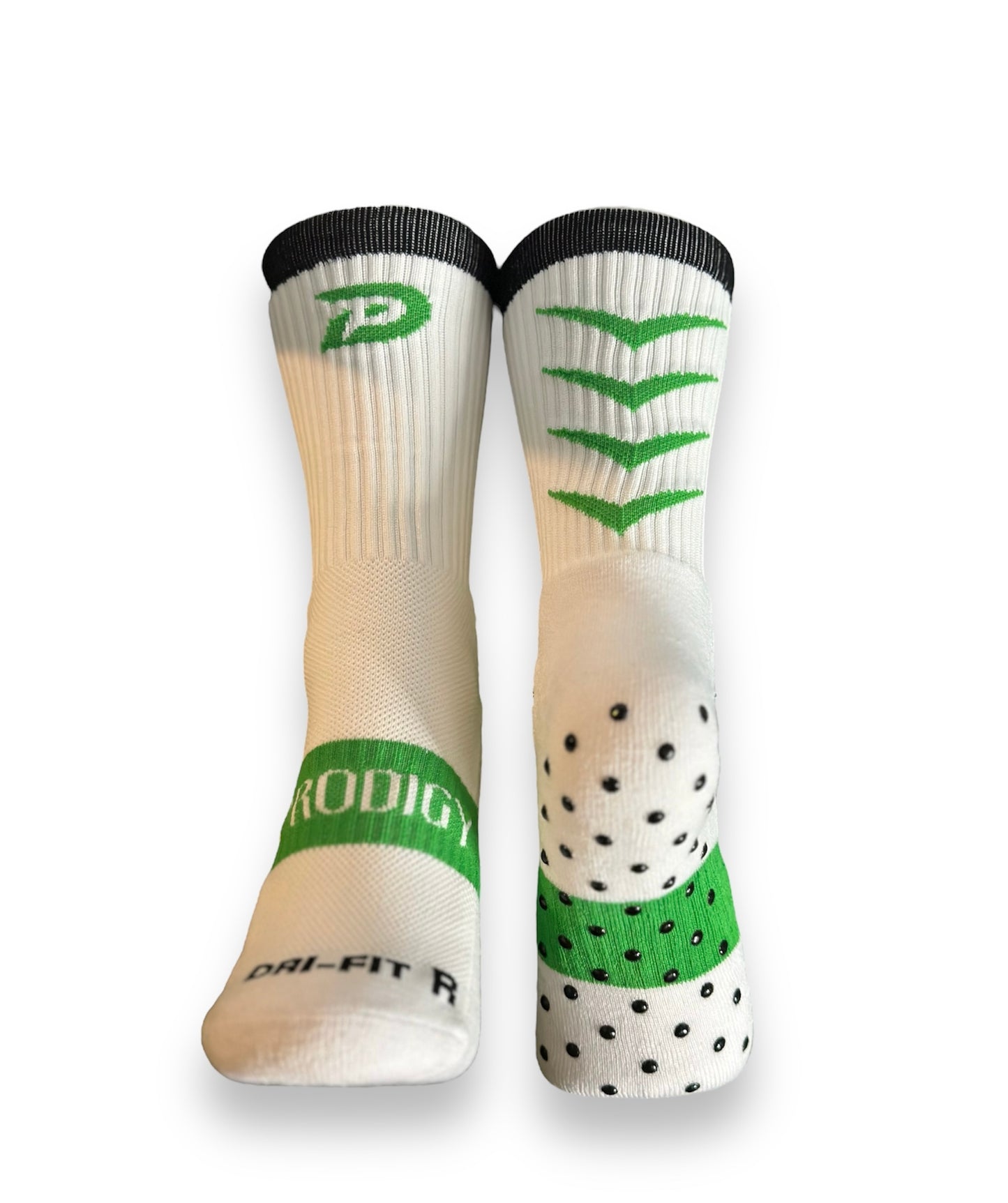 PRODIGY GRIP SOCKS PRO- GREEN/WHITE