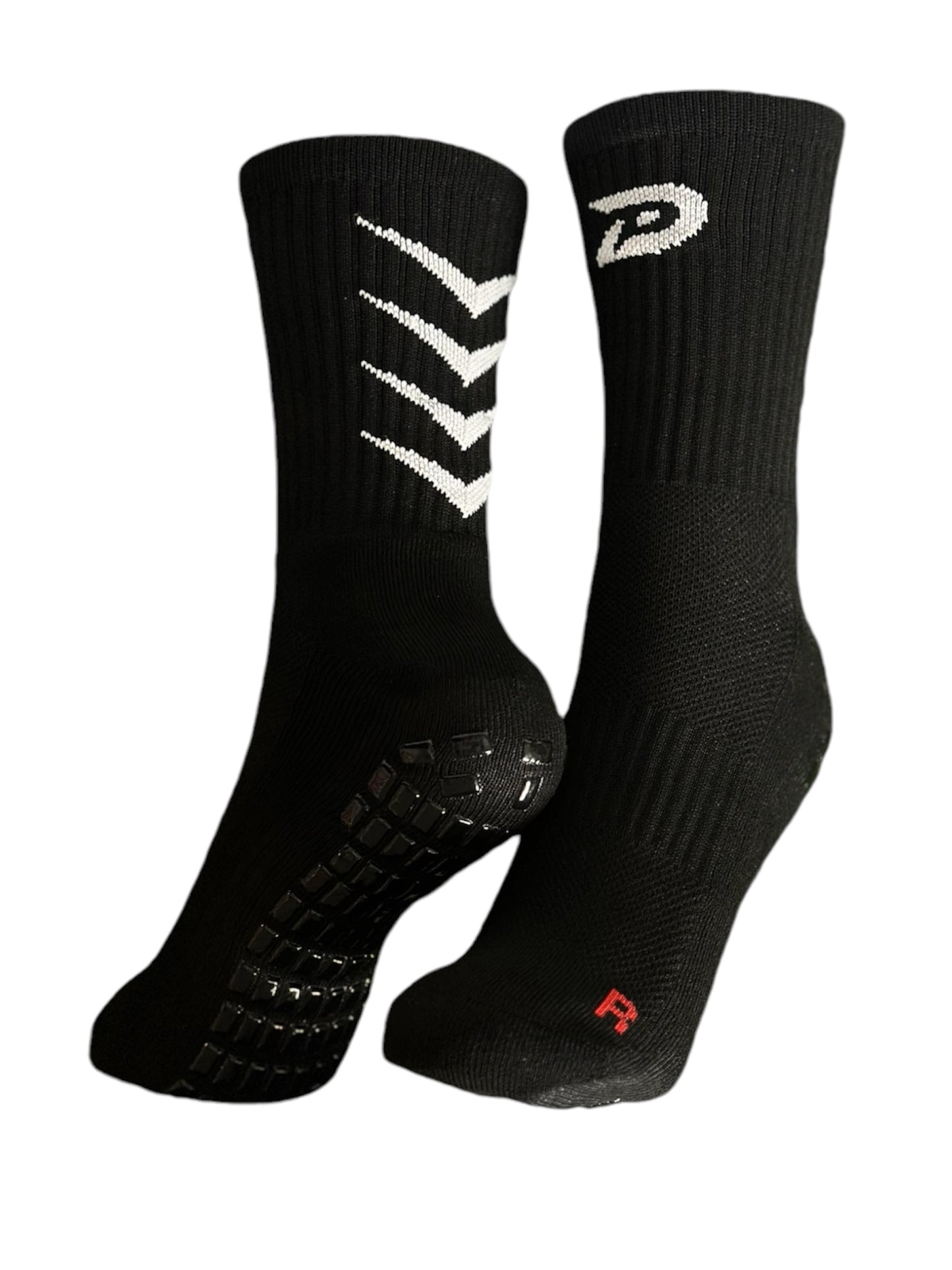 PRODIGY CLASSIC BLACK CREW LENGTH GRIP SOCKS